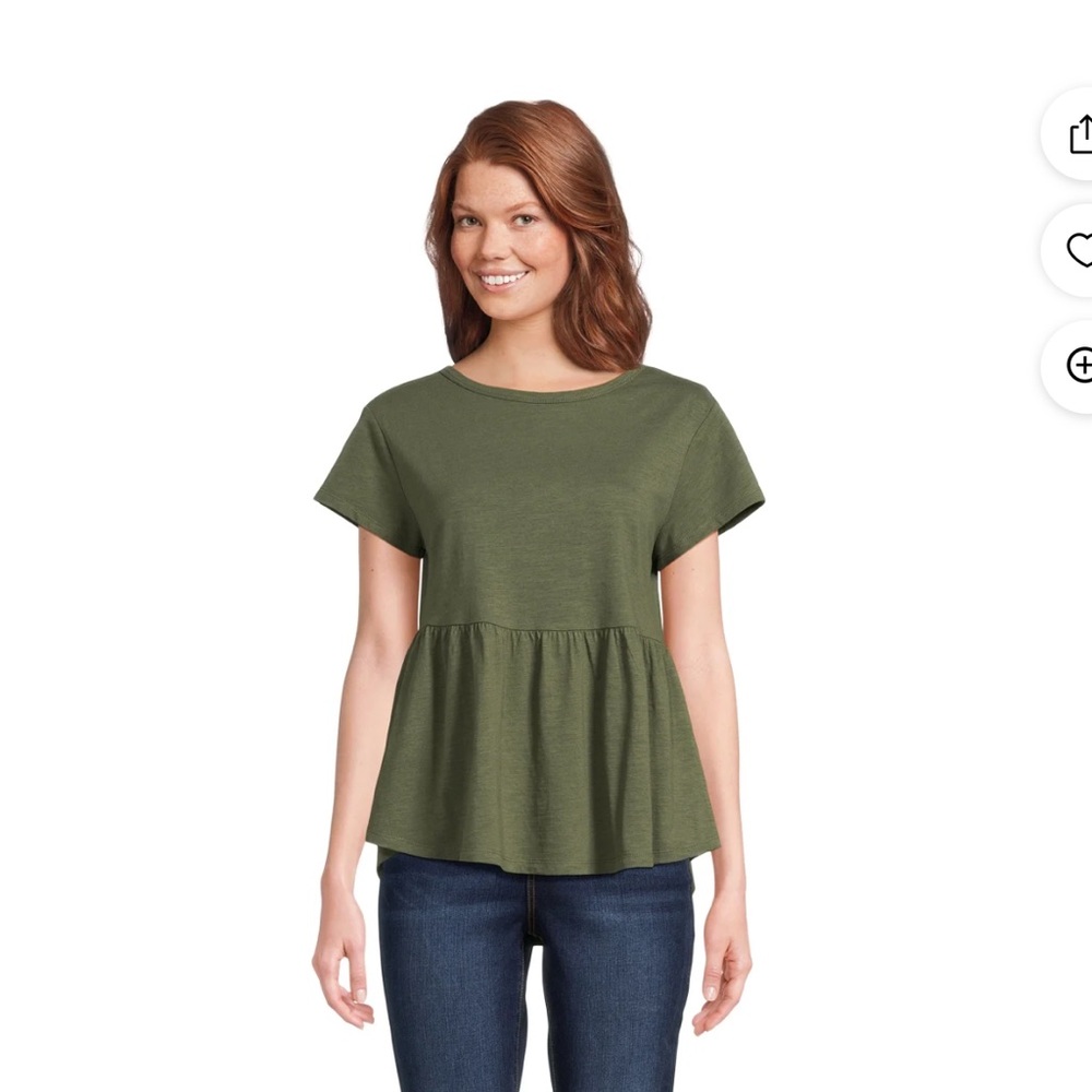BNWT time & tru peplum tie back top